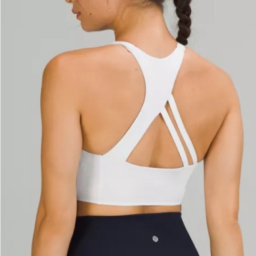 Lululemon on Strong Lines Bra Medium Support,
B/C Cup White Size 6 EUC - Picture 3 of 8